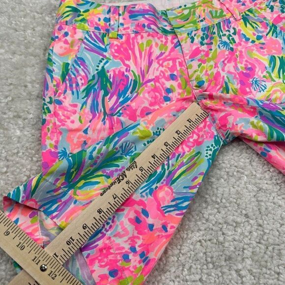 Lilly Pulitzer The Chipper Short Fan Sea Pants Pink NEW - Picture 10 of 14